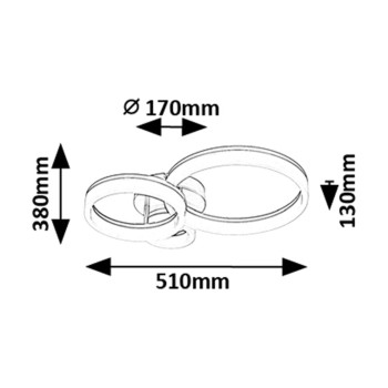 Plafoniera LED Amilia auriu Rabalux 71383, 24W