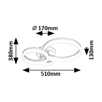 Plafoniera LED Amilia crom Rabalux 71387, 24W