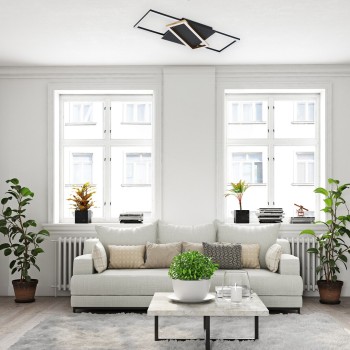 Plafoniera LED Kitlee negru/ auriu Rabalux 71391, 40W