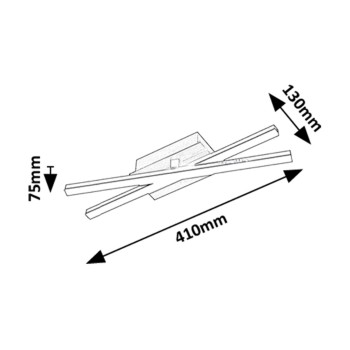 Plafoniera LED Demir negru/ auriu Rabalux 71396, 16W