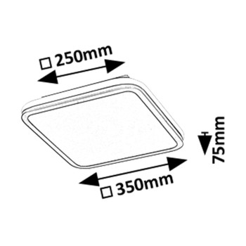 Plafoniera LED Serkan negru Rabalux 71399, 43W