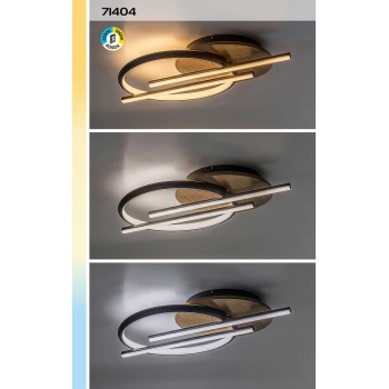 Plafoniera LED Arash negru Rabalux 71404, 40W