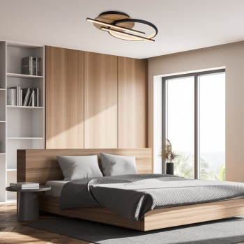 Plafoniera LED Arash negru Rabalux 71404, 40W