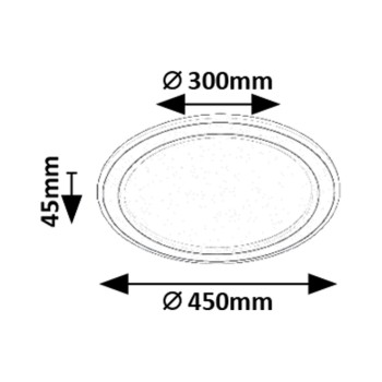 Plafoniera LED Golwen negru Rabalux 71406, 22W