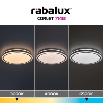 Plafoniera LED Corlet alb Rabalux 71413, 23W