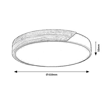 Plafoniera LED Maple2 alb mat Rabalux 71419, 40W
