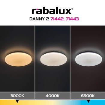 Plafoniera LED Danny2 alb Rabalux 71442, 34W, 3000K