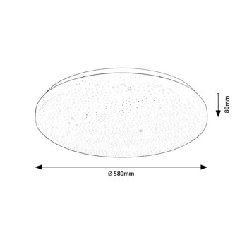 Plafoniera LED Danny2 alb Rabalux 71447, 60W, 3000K