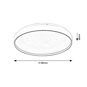 Plafoniera LED Zerava negru Rabalux 71449, 34W