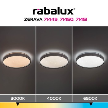Plafoniera LED Zerava negru Rabalux 71451, 80W