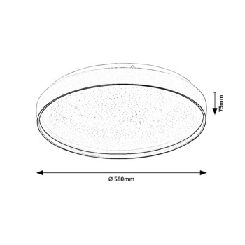 Plafoniera LED Zerava auriu Rabalux 71453, 60W
