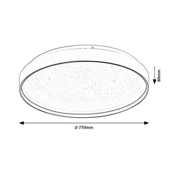 Plafoniera LED Zerava auriu Rabalux 71454, 80W