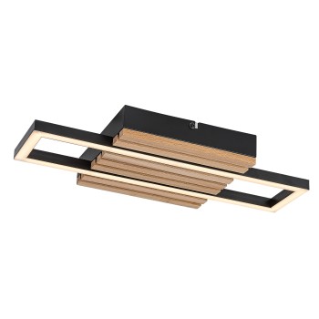 Plafoniera LED Noxelle negru mat/ stejar Rabalux 71455, 12W