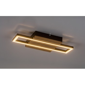 Plafoniera LED Noxelle negru mat/ stejar Rabalux 71455, 12W