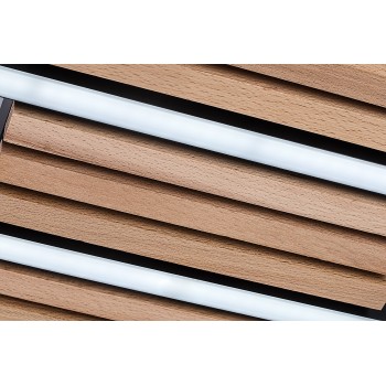 Plafoniera LED Noxelle negru mat/ stejar Rabalux 71455, 12W