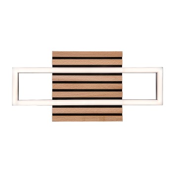 Plafoniera LED Noxelle negru mat/ stejar Rabalux 71455, 12W