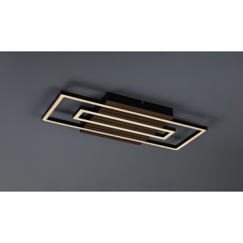 Plafoniera LED Noxelle negru mat/ stejar Rabalux 71456, 28W