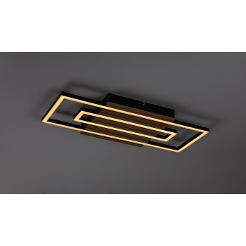 Plafoniera LED Noxelle negru mat/ stejar Rabalux 71456, 28W
