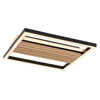 Plafoniera LED Noxelle negru mat/ stejar Rabalux 71457, 26W