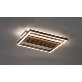 Plafoniera LED Noxelle negru mat/ stejar Rabalux 71457, 26W