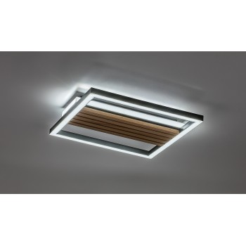Plafoniera LED Noxelle negru mat/ stejar Rabalux 71457, 26W