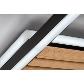 Plafoniera LED Noxelle negru mat/ stejar Rabalux 71457, 26W