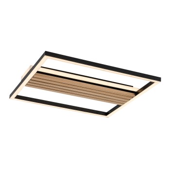 Plafoniera LED Noxelle negru mat/ stejar Rabalux 71458, 30W