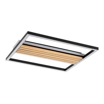 Plafoniera LED Noxelle negru mat/ stejar Rabalux 71458, 30W