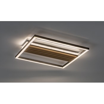 Plafoniera LED Noxelle negru mat/ stejar Rabalux 71458, 30W