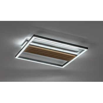 Plafoniera LED Noxelle negru mat/ stejar Rabalux 71458, 30W