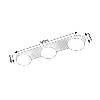 Plafoniera Glowbells gri-bej Rabalux 71460, 3xG9