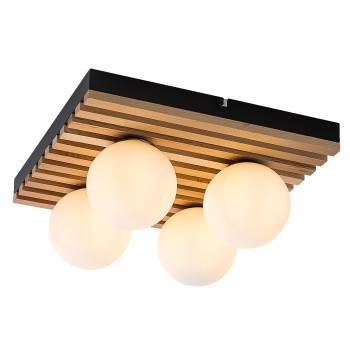 Plafoniera Noxelle negru mat/ stejar Rabalux 71462, 4xG9