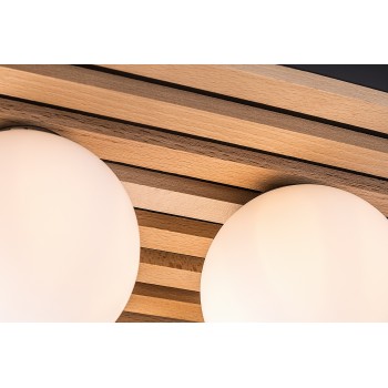 Plafoniera Noxelle negru mat/ stejar Rabalux 71462, 4xG9