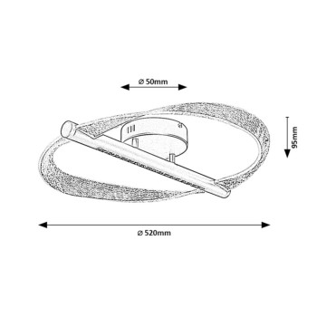 Plafoniera LED Olyssia auriu Rabalux 71464, 24W
