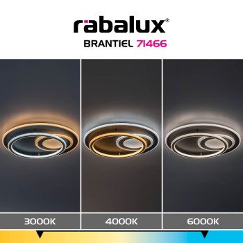 Plafoniera LED Brantiel negru/ auriu Rabalux 71466, 60W