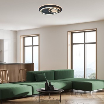 Plafoniera LED Brantiel negru/ auriu Rabalux 71466, 60W
