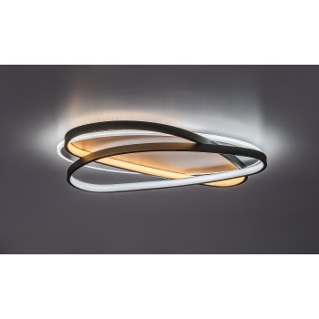 Plafoniera LED Brantiel negru/ alb Rabalux 71470, 57W