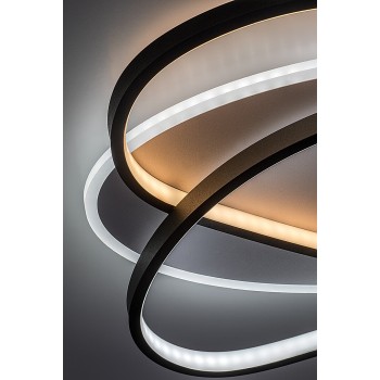 Plafoniera LED Brantiel negru/ alb Rabalux 71470, 57W