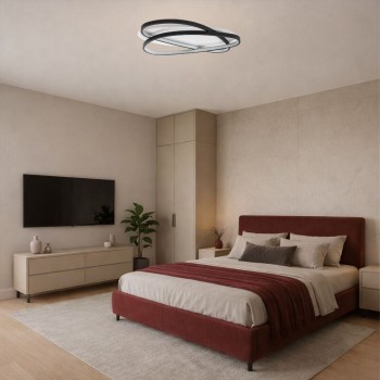 Plafoniera LED Brantiel negru/ alb Rabalux 71470, 57W