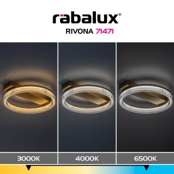 Plafoniera LED Rivona auriu Rabalux 71471, 18W