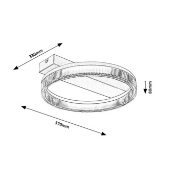 Plafoniera LED Rivona auriu Rabalux 71471, 18W