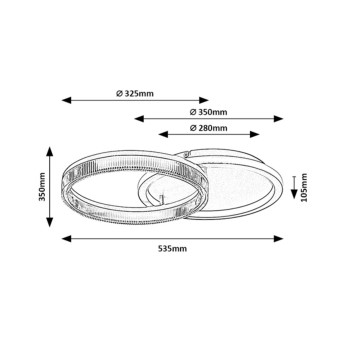 Plafoniera LED Rivona auriu Rabalux 71472, 22W