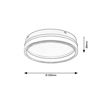 Plafoniera LED Seraphiel negru Rabalux 71478, 18W
