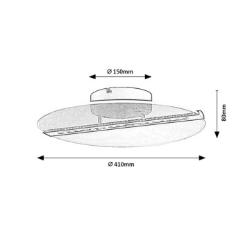 Plafoniera LED Norael negru mat Rabalux 71483, 20W