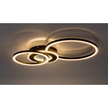 Plafoniera LED Lureo negru mat Rabalux 71485, 24W