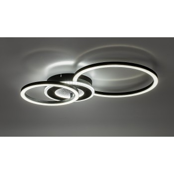 Plafoniera LED Lureo negru mat Rabalux 71485, 24W