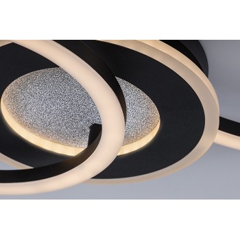 Plafoniera LED Lureo negru mat Rabalux 71485, 24W