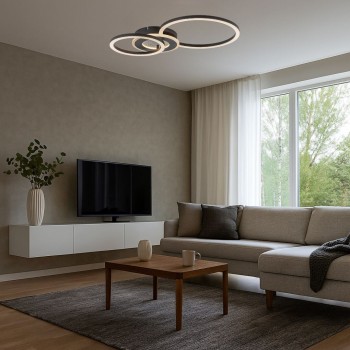 Plafoniera LED Lureo negru mat Rabalux 71485, 24W