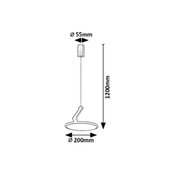 Plafoniera LED Ovidia negru Rabalux 72327, 20W, 3000K