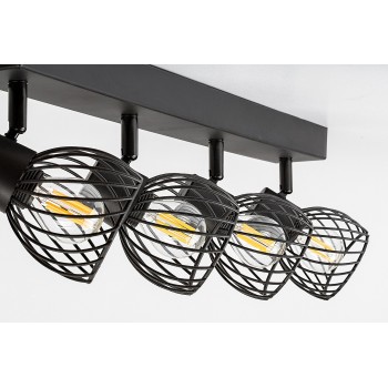 Plafoniera Aberama negru Rabalux 73004, 4xE14